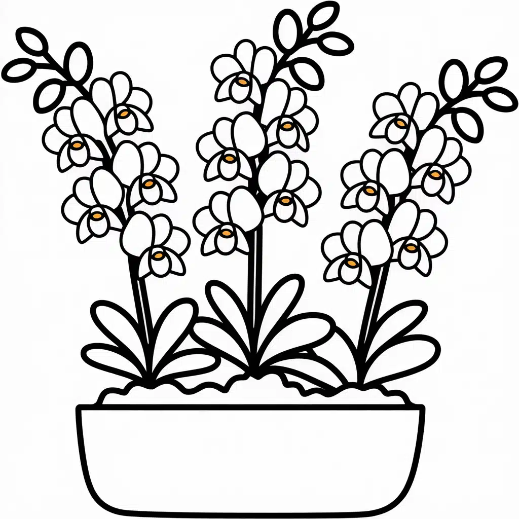 dendrobium orchid in a pot