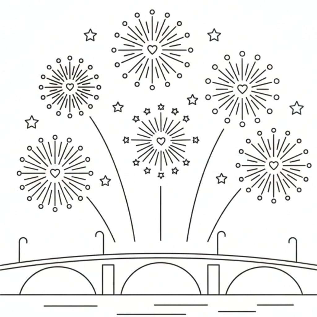 fireworks bridge
