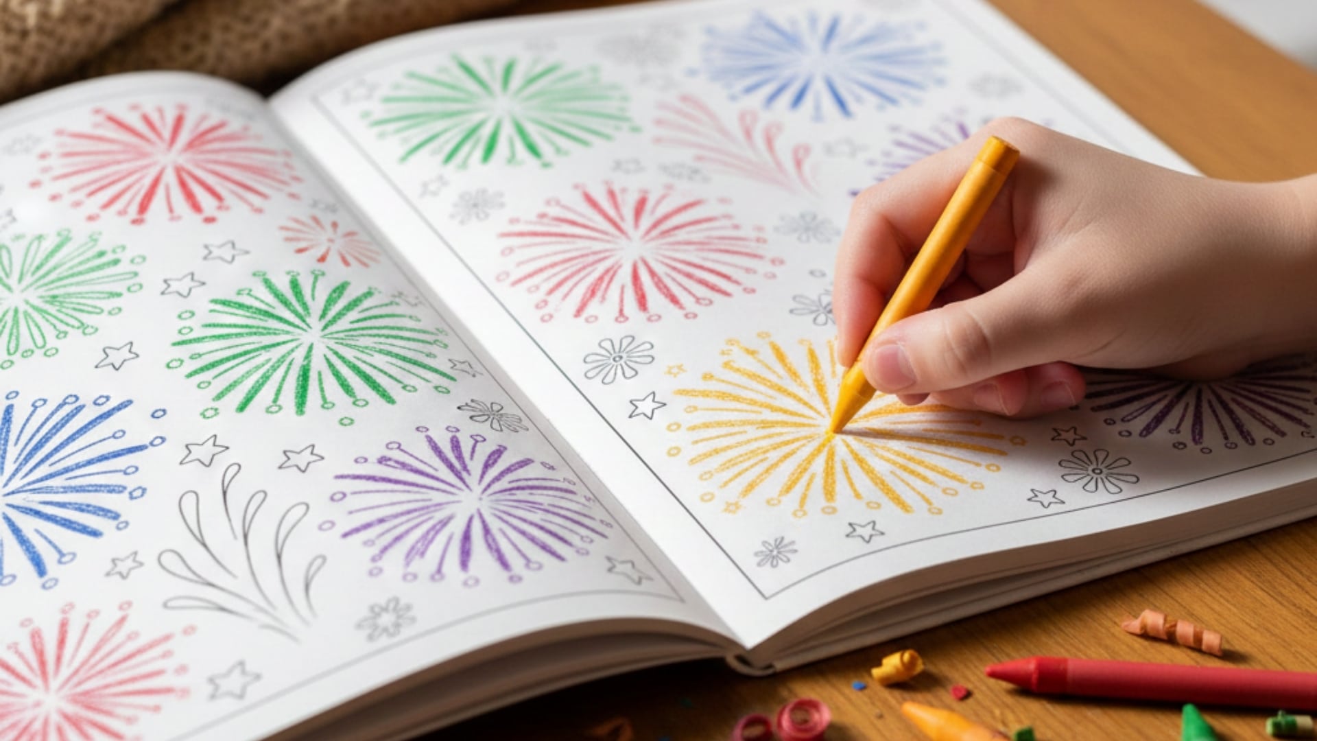 fireworks coloring page