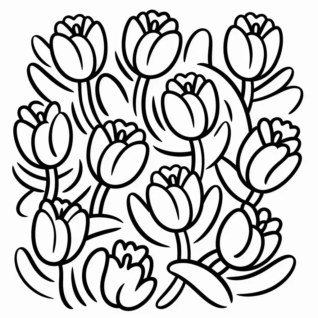 floral tulip pattern