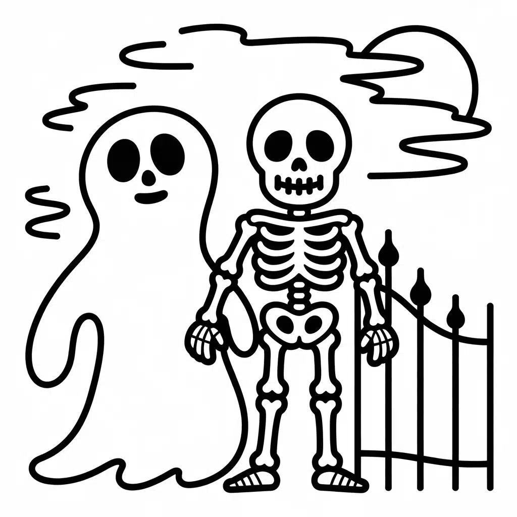 ghost and skeleton