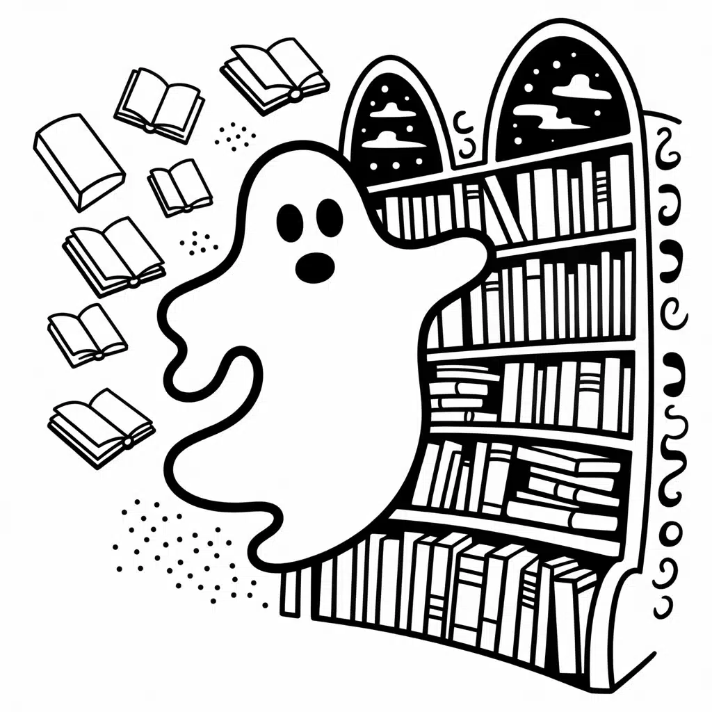ghost in a haunted library