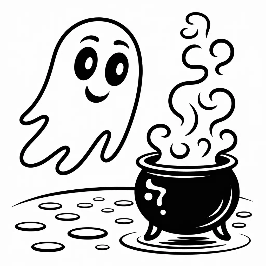 ghost in a witchs cauldron