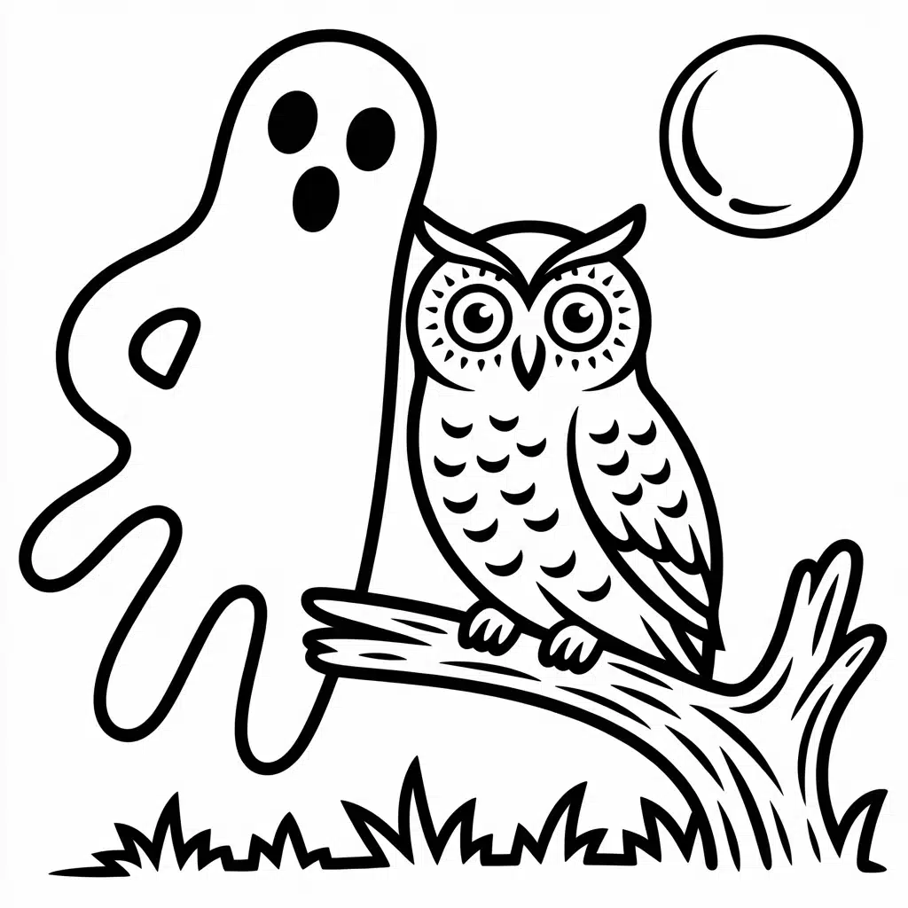 ghost with an owl