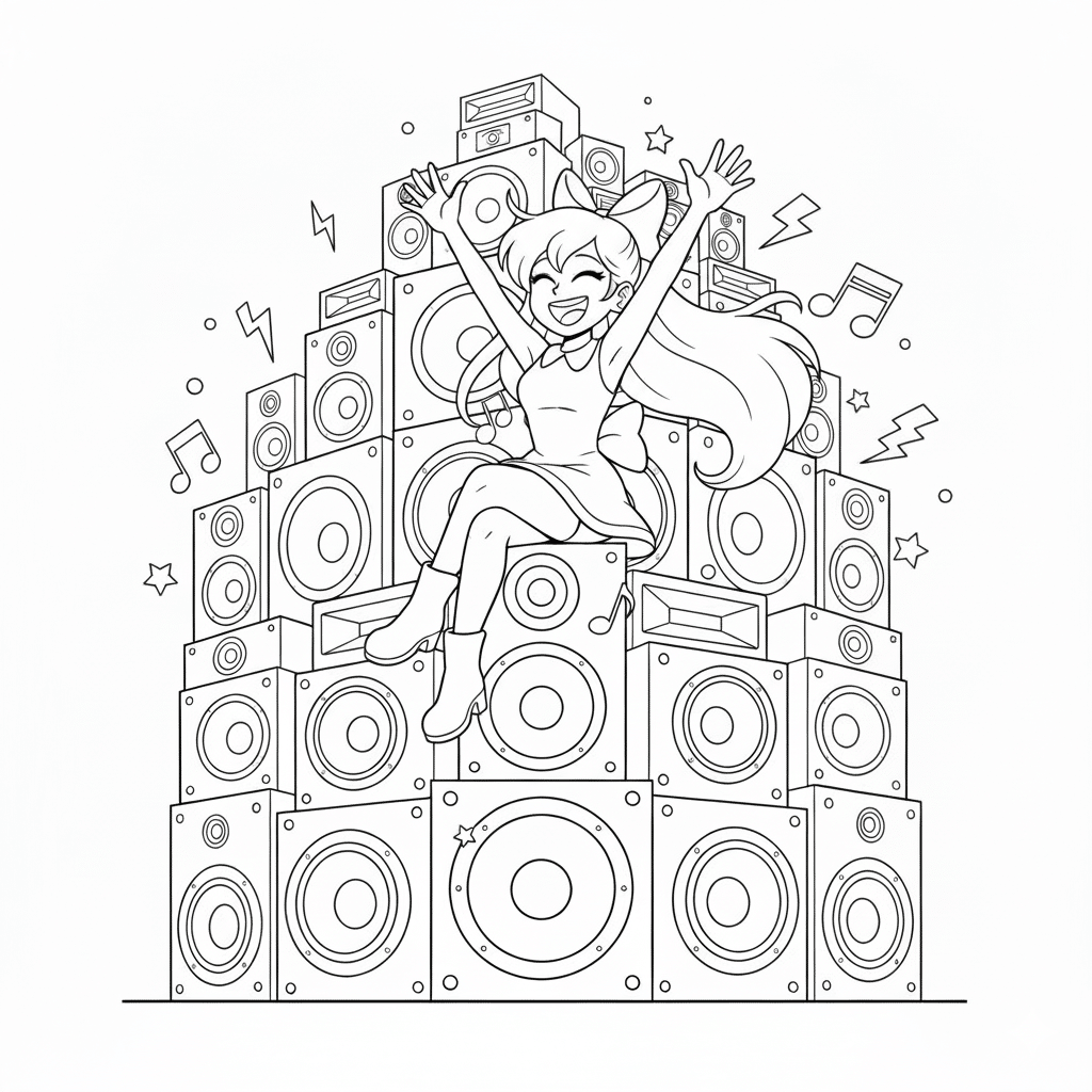 girlfriend with speakers page