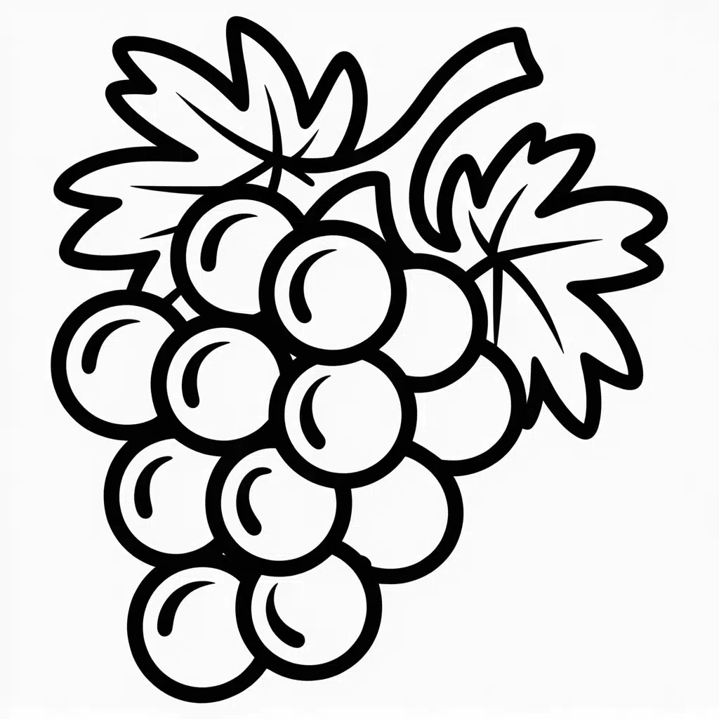 grape coloring page