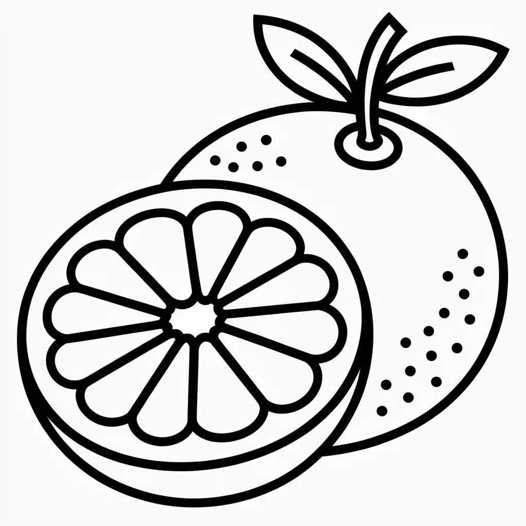 grapefruit coloring page