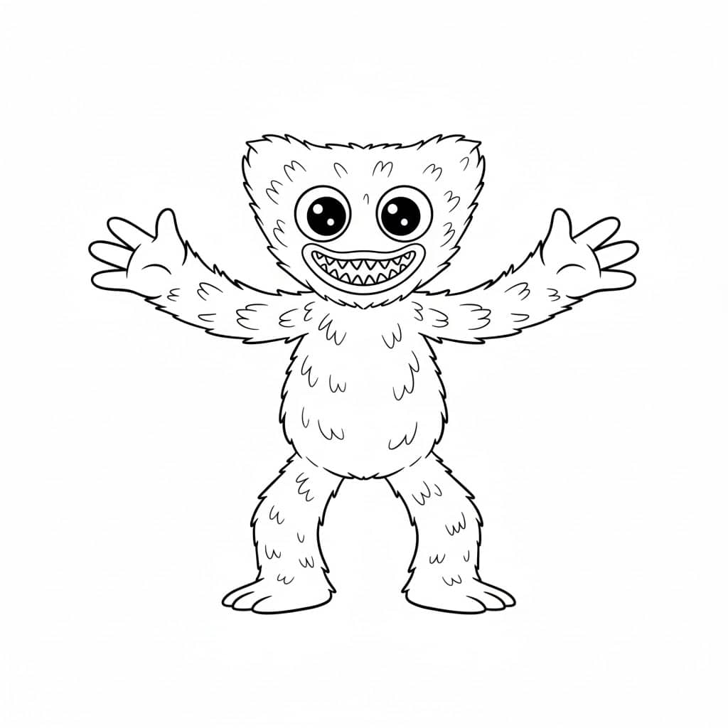 huggy wuggy cartoon pose