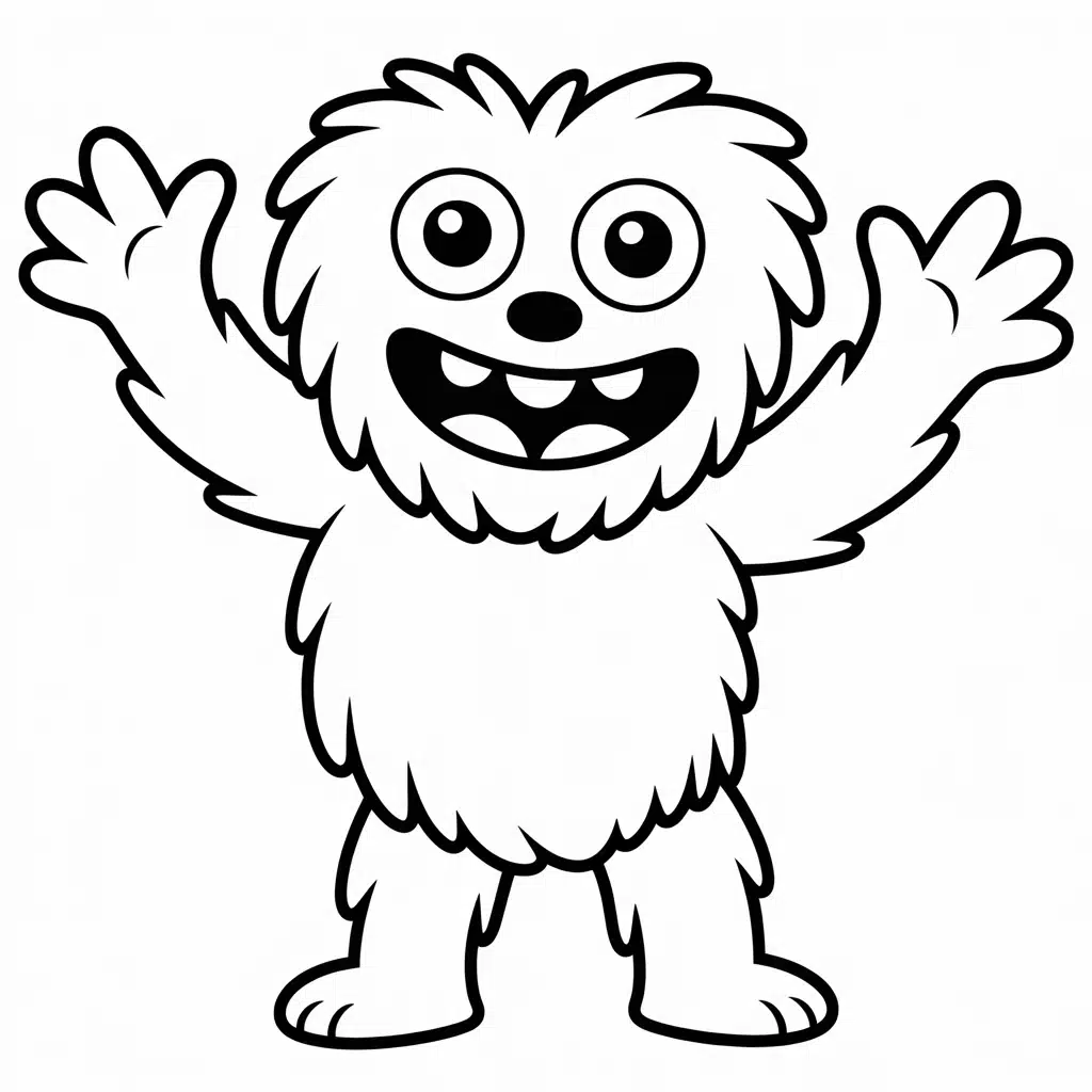 huggy wuggy smiling with big eyes