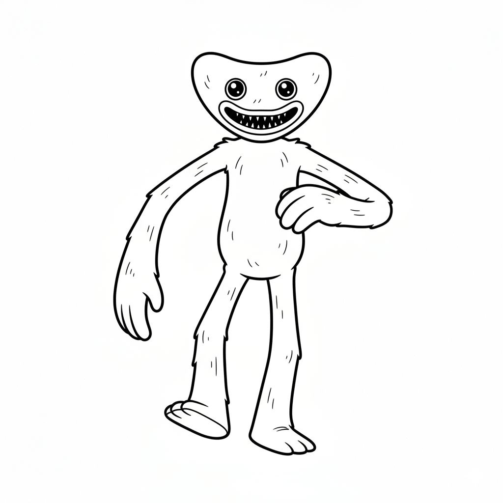 huggy wuggy walking pose