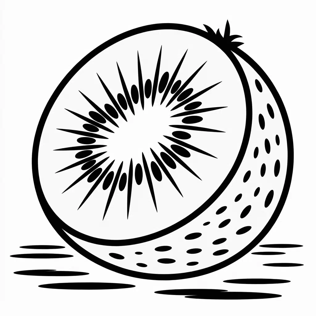 kiwi coloring page
