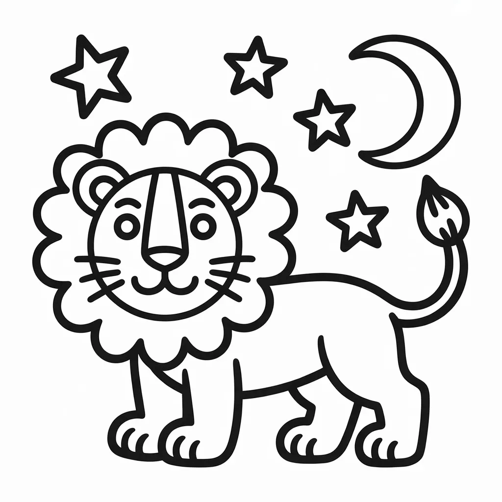 lion and stars