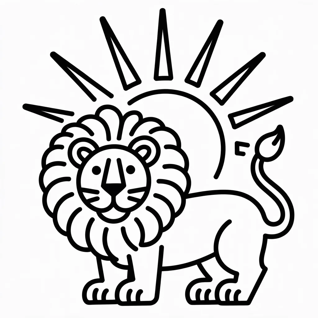 lion and sun