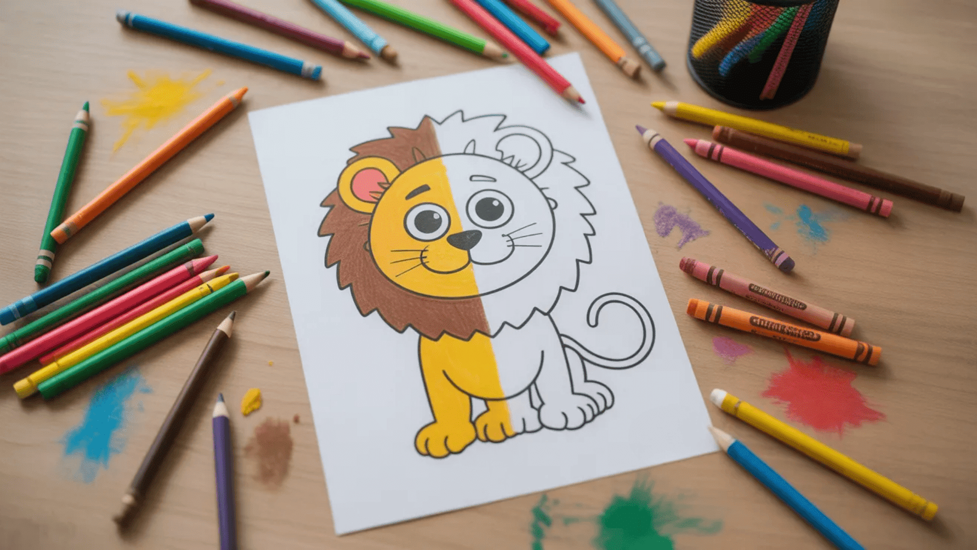 lion coloring page