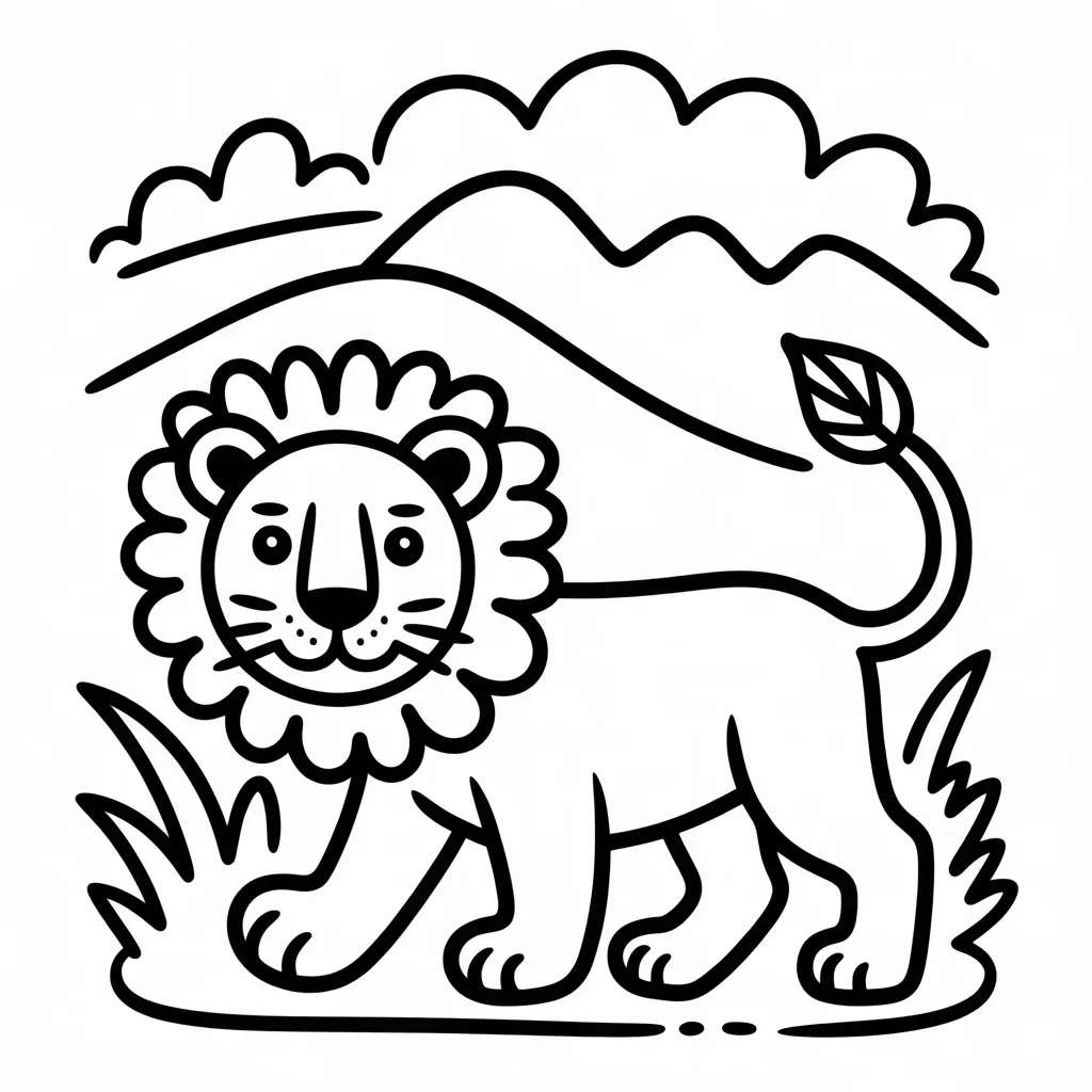 lion in the wild