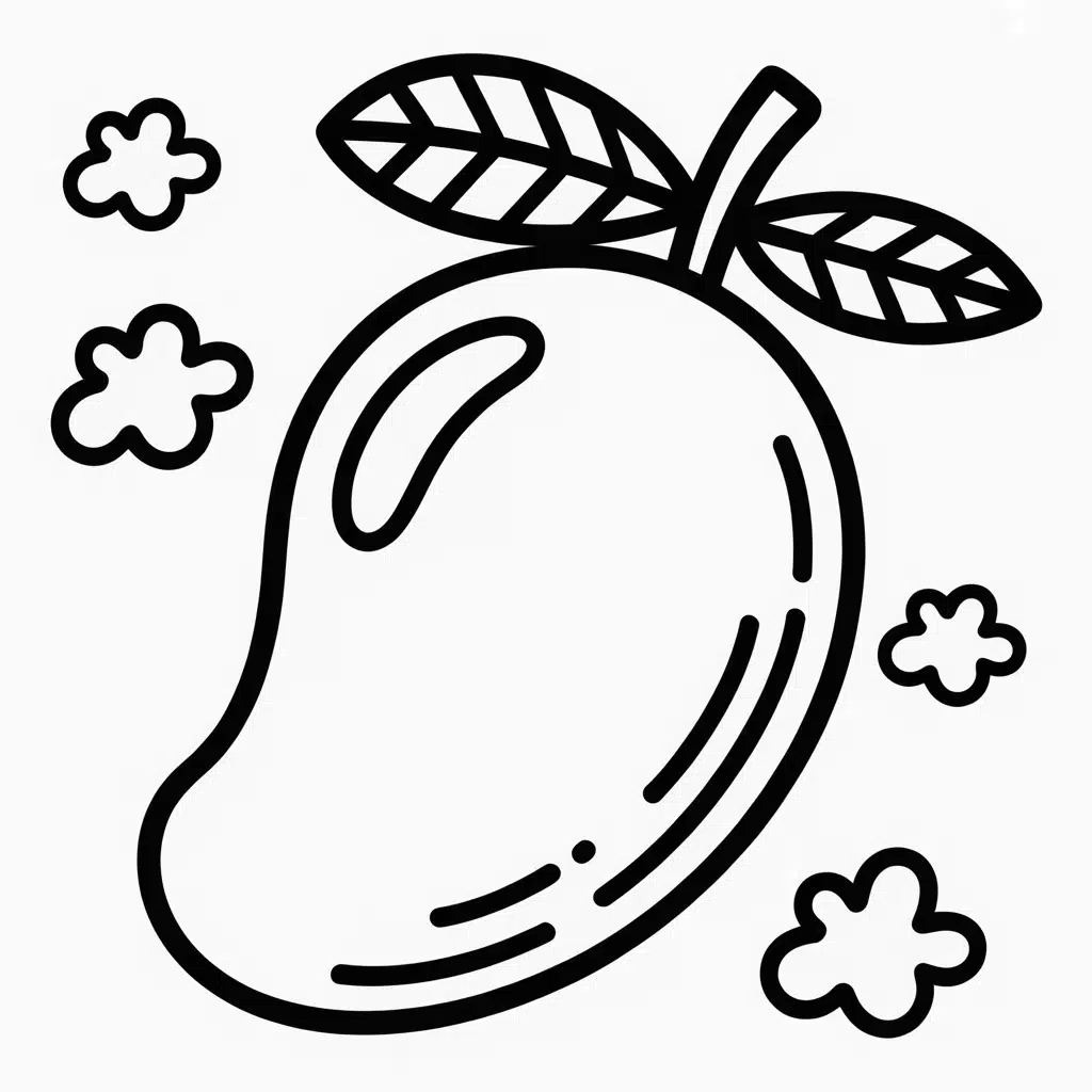 mango coloring page