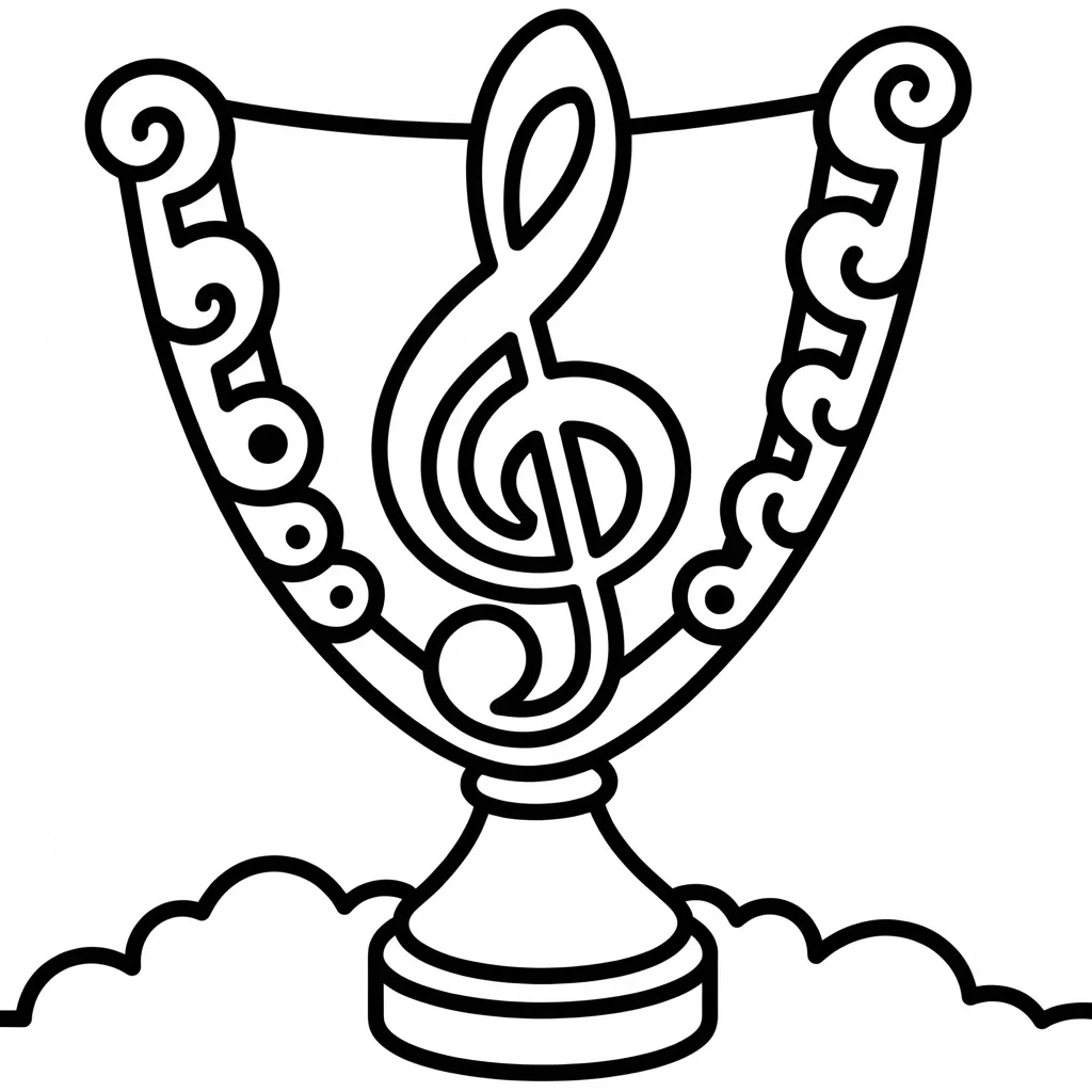music achievement trophy