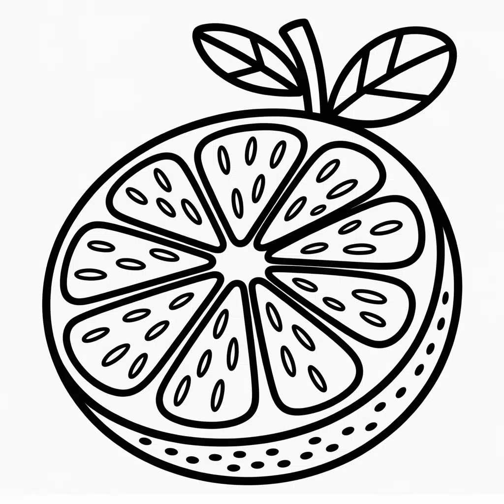 orange coloring page