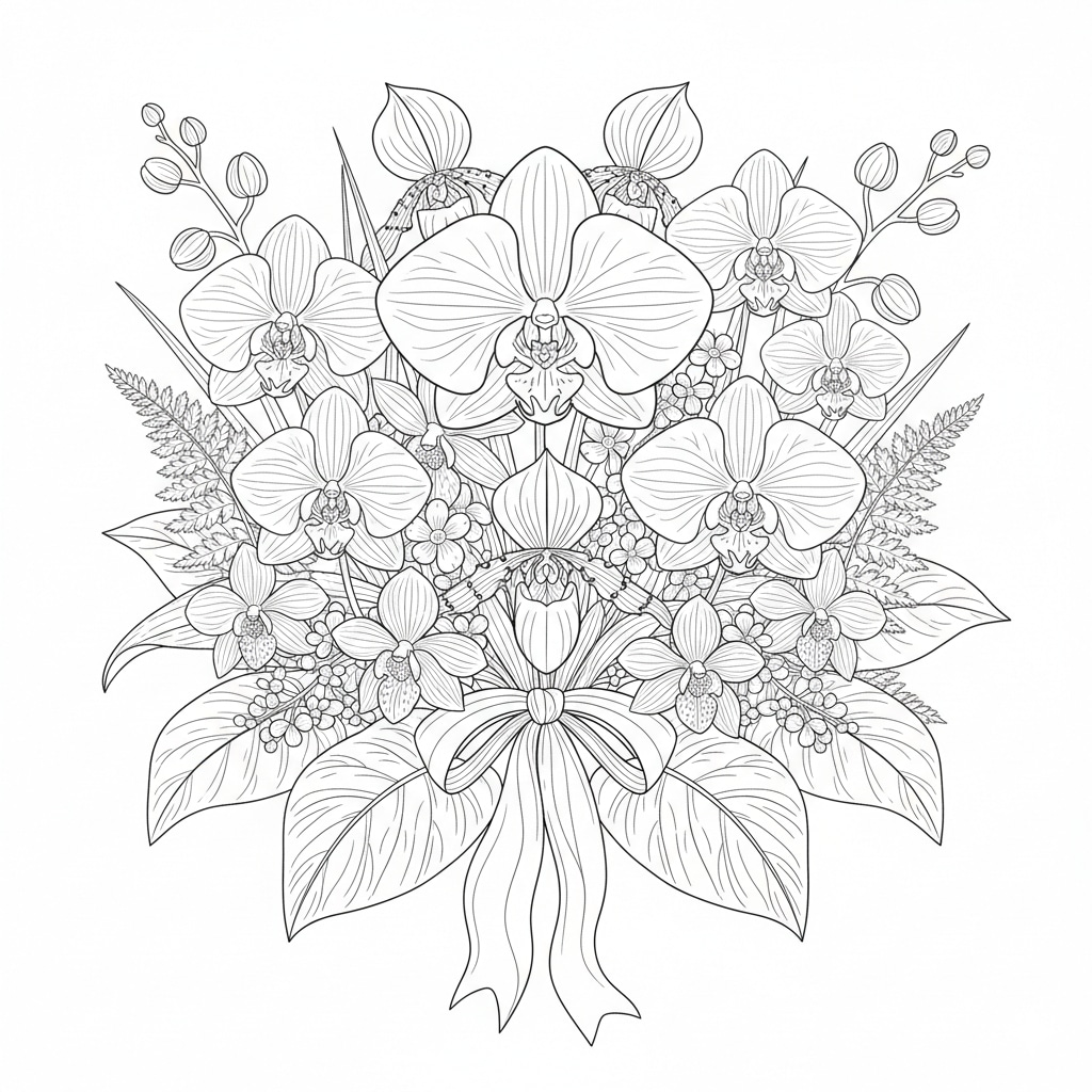 orchid bouquet arrangement