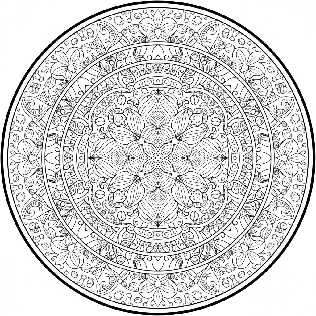 orchid mandala design