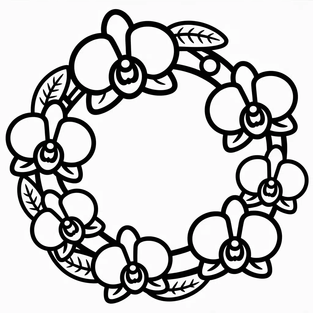 orchid wreath