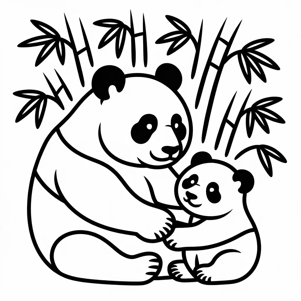 panda and baby panda