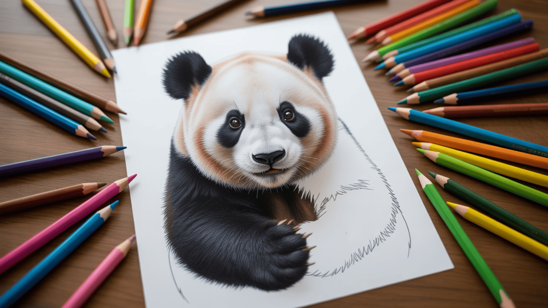 panda coloring page