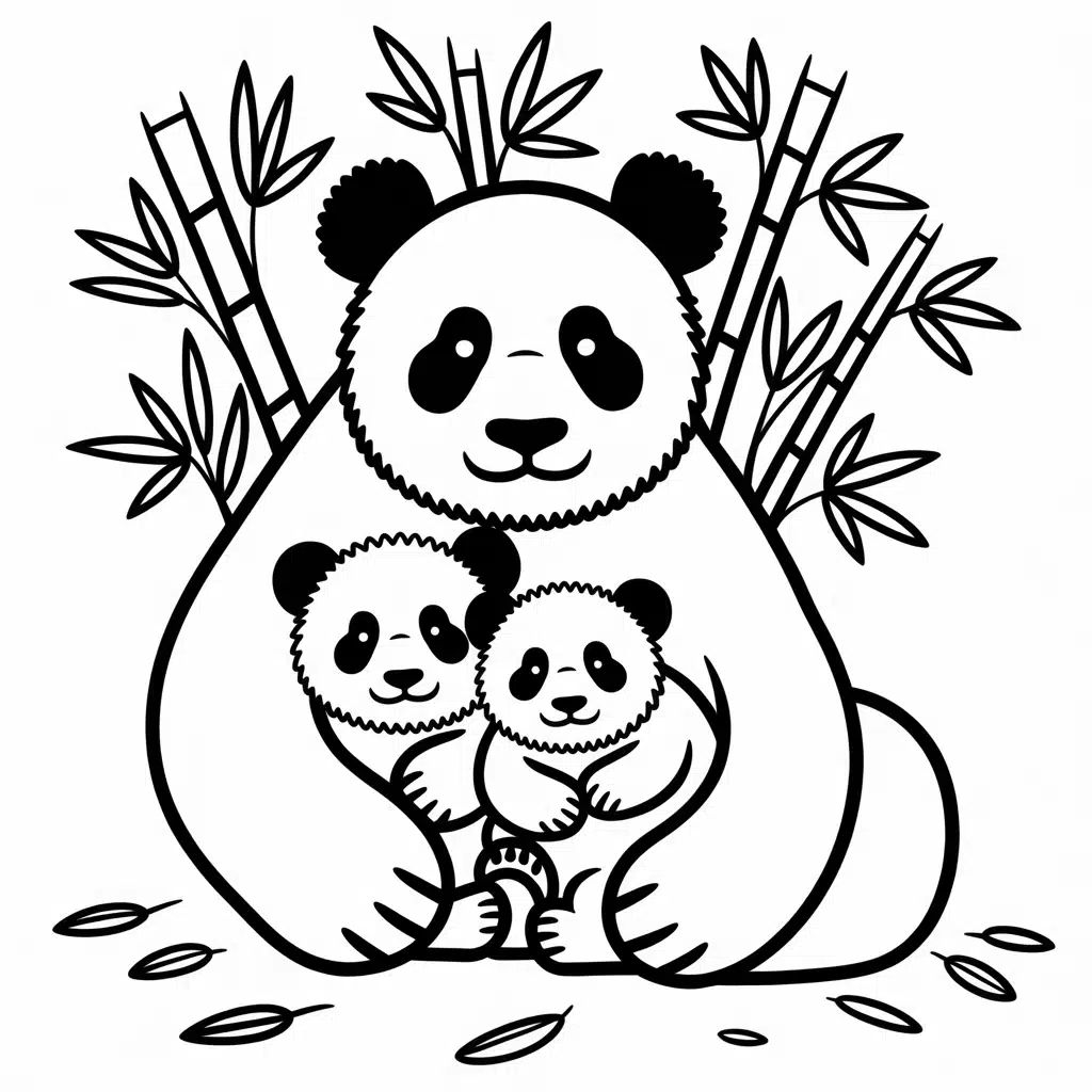 panda family
