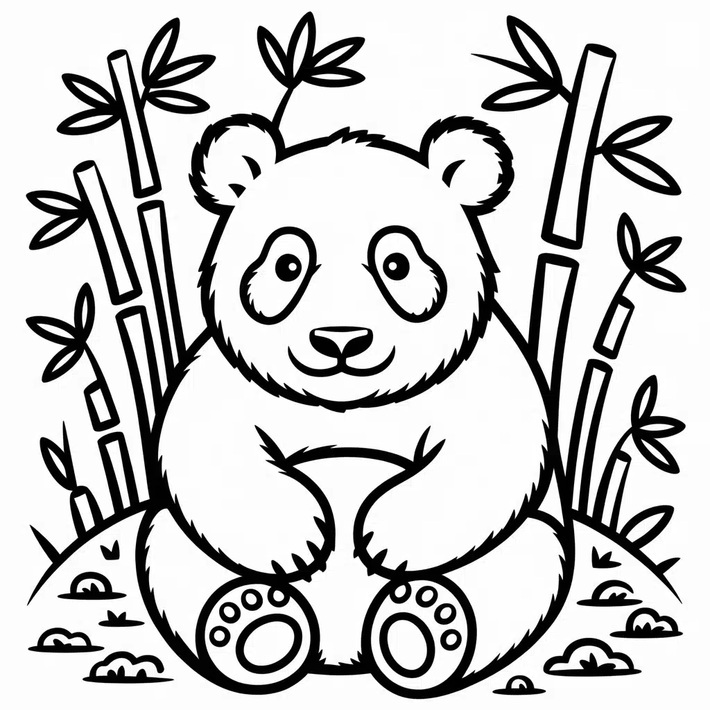 panda in a bamboo forest