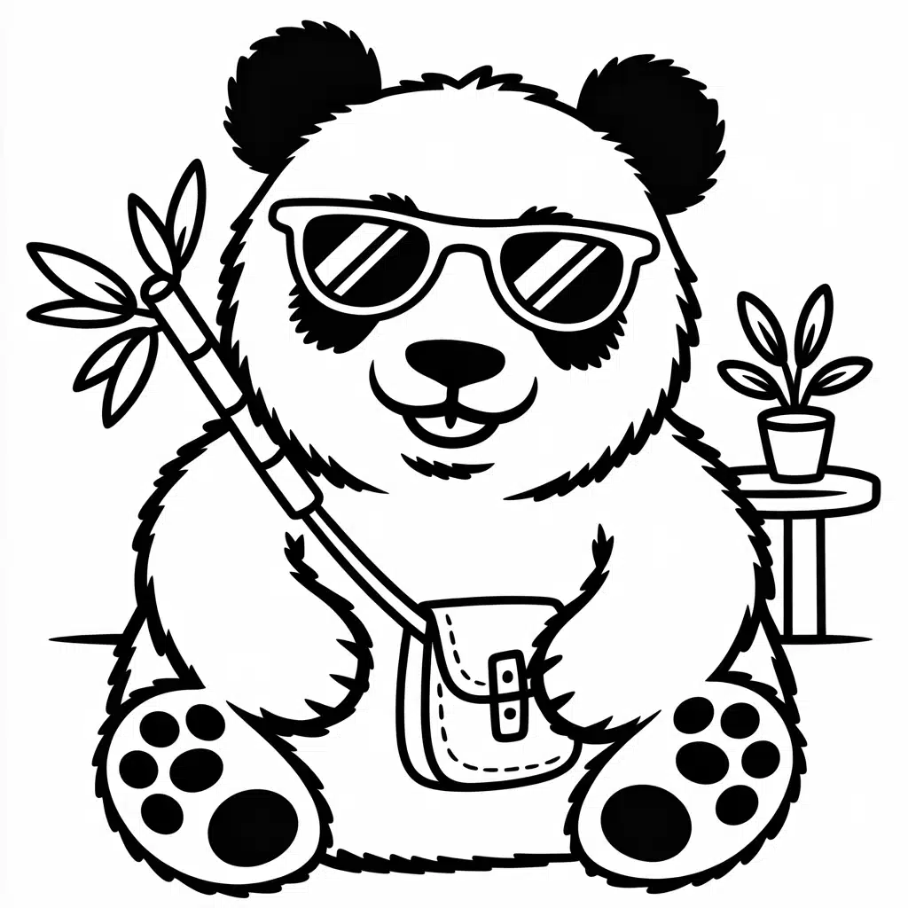 panda with sunglasses