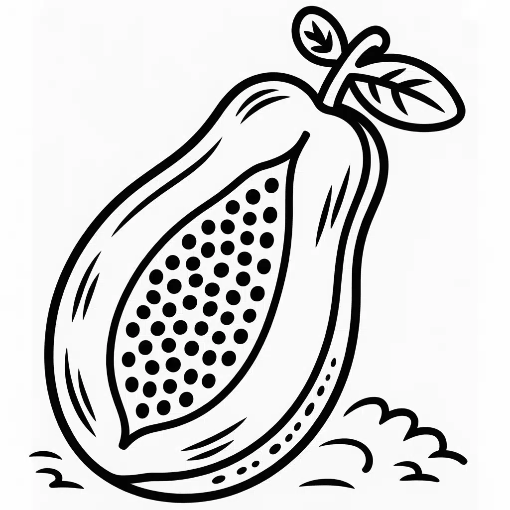 papaya coloring page