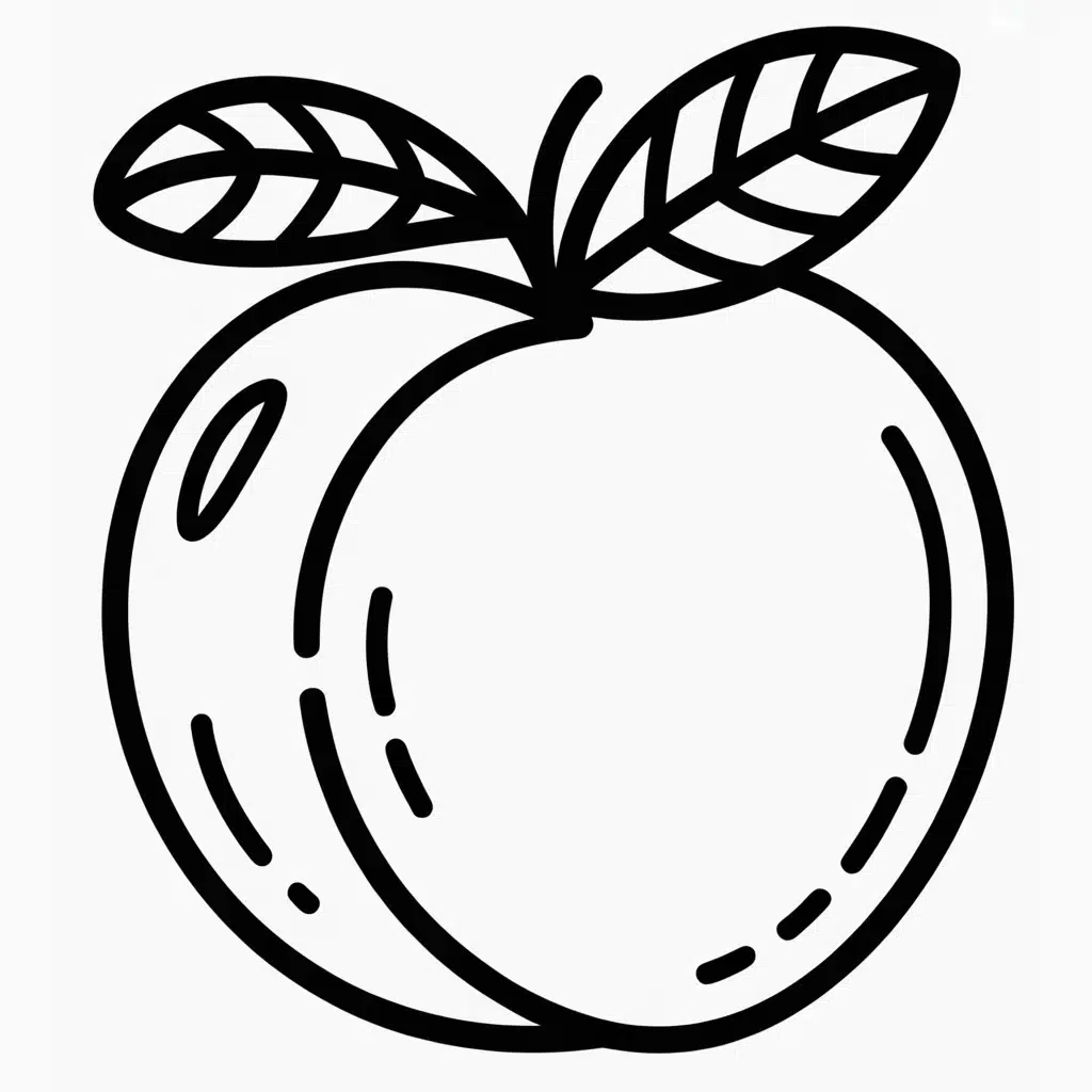 peach coloring page