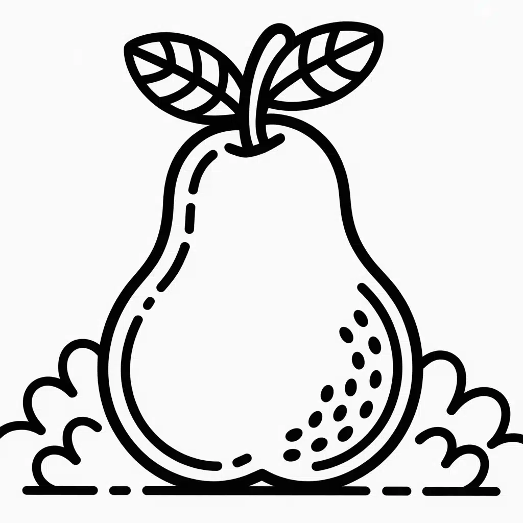 pear coloring page