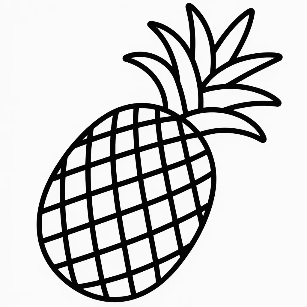 pineapple colouring pages