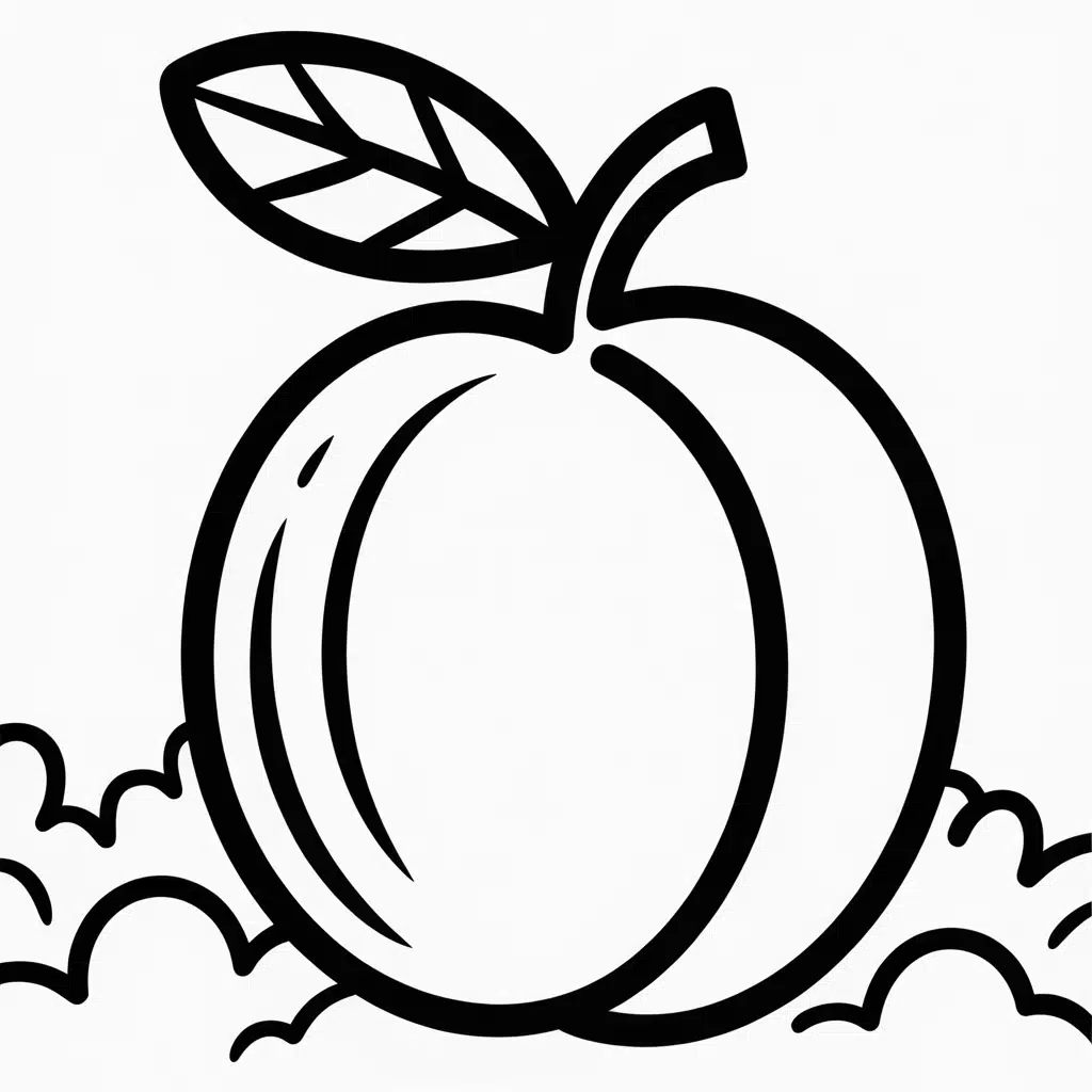 plum coloring page