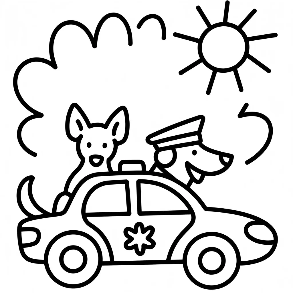 police car and k9 unit