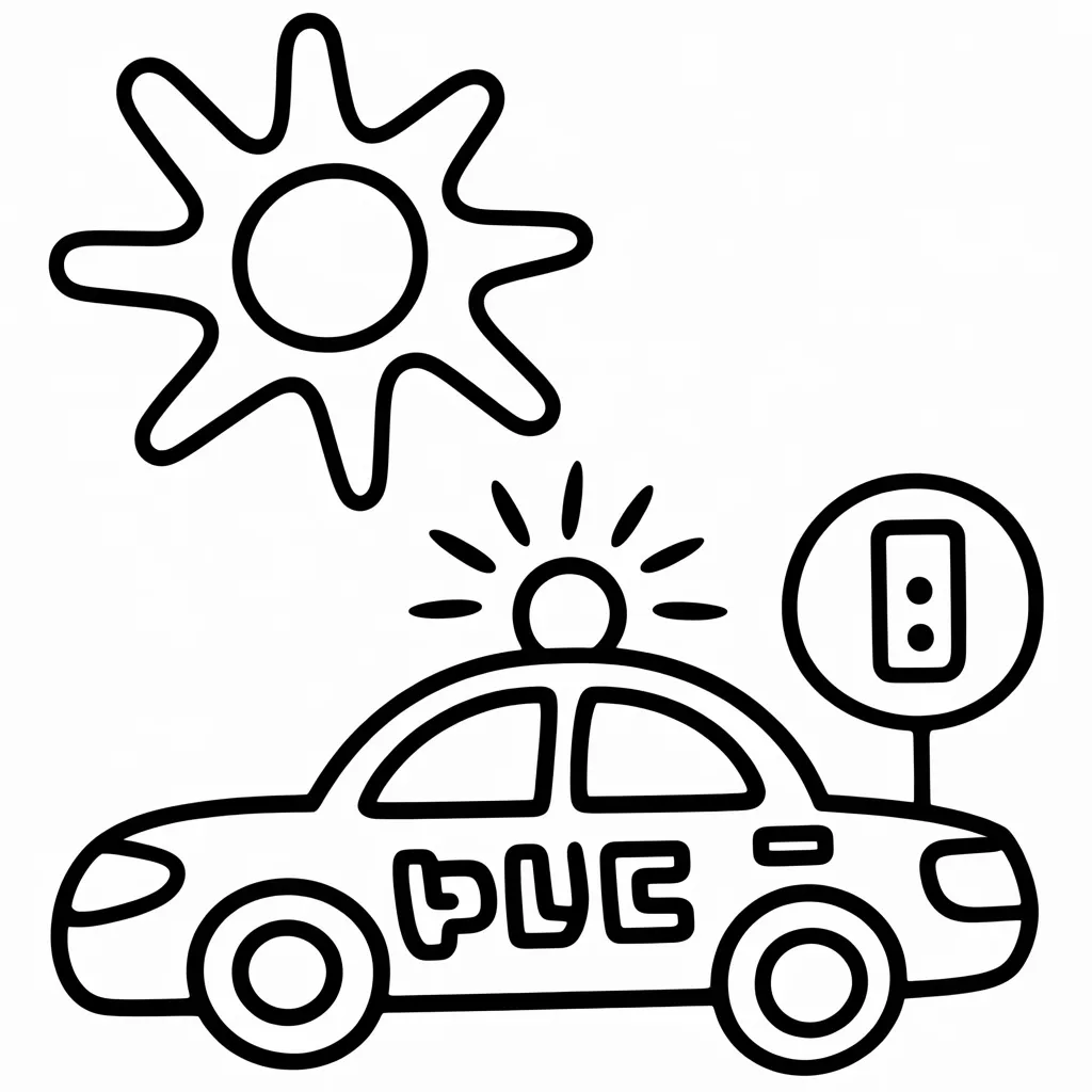 police car and traffic stop