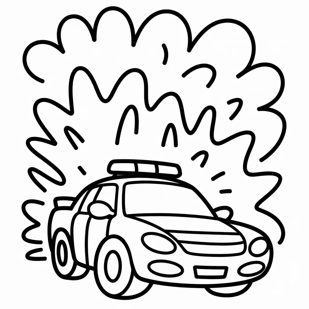 police car in a chase