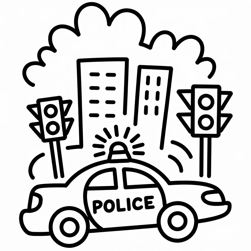 police car on patrol