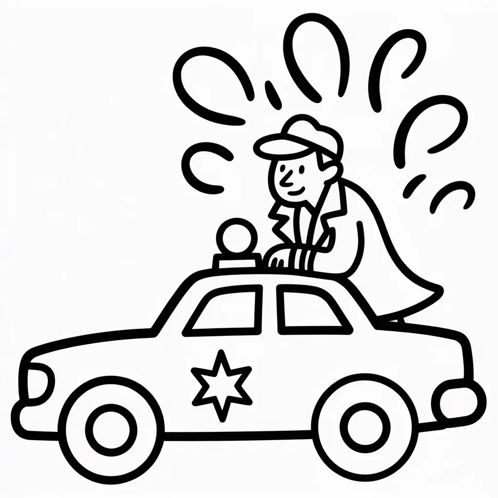 police car with detective