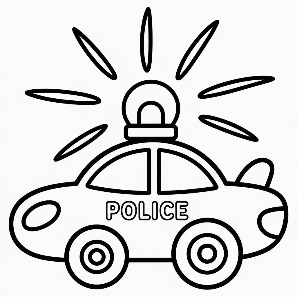 police car with siren