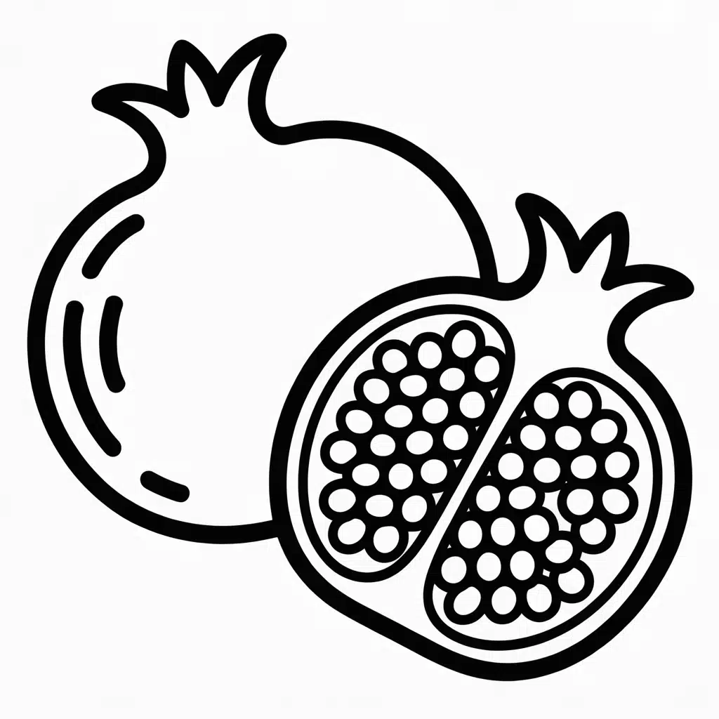 pomegranate coloring page