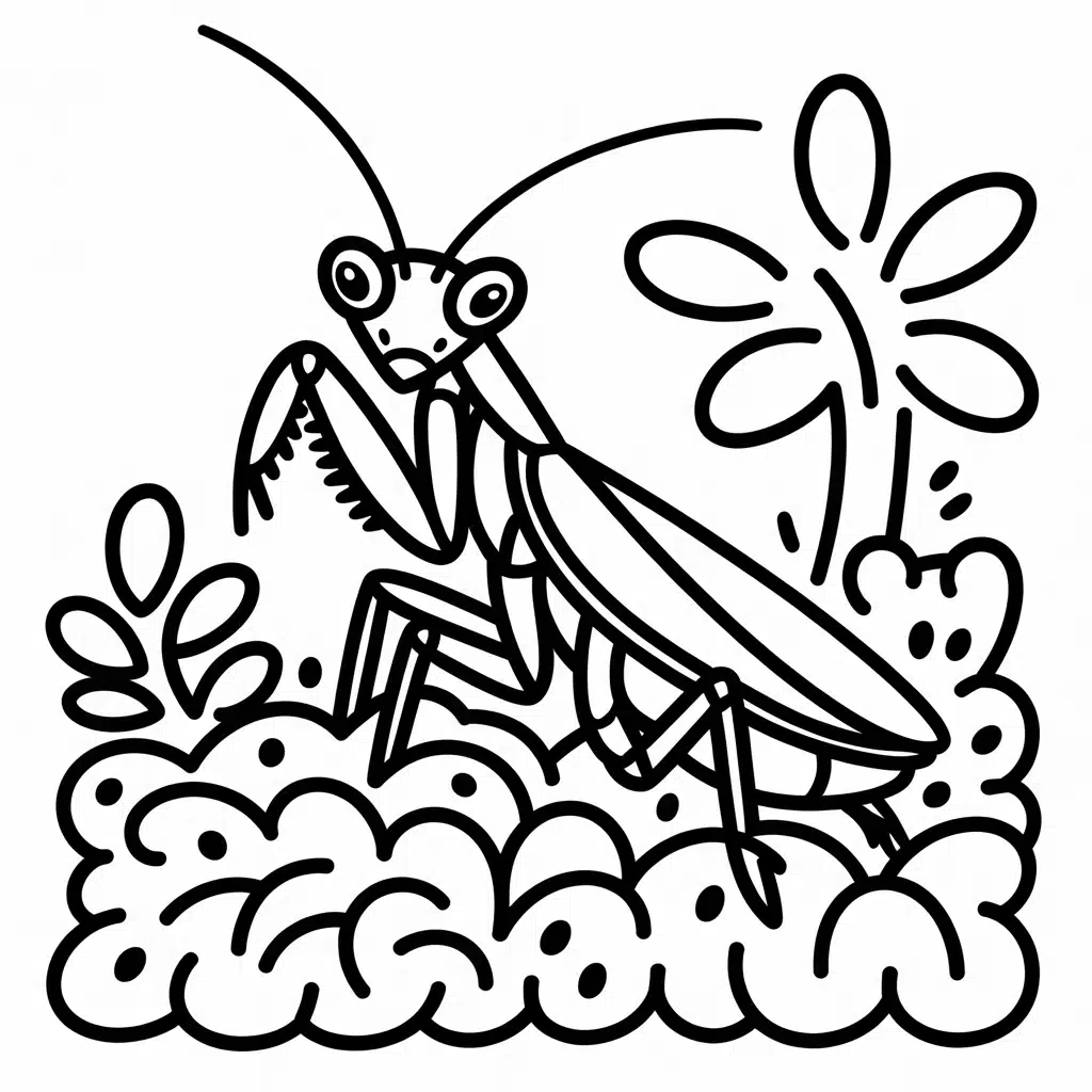 praying mantis in the jungle