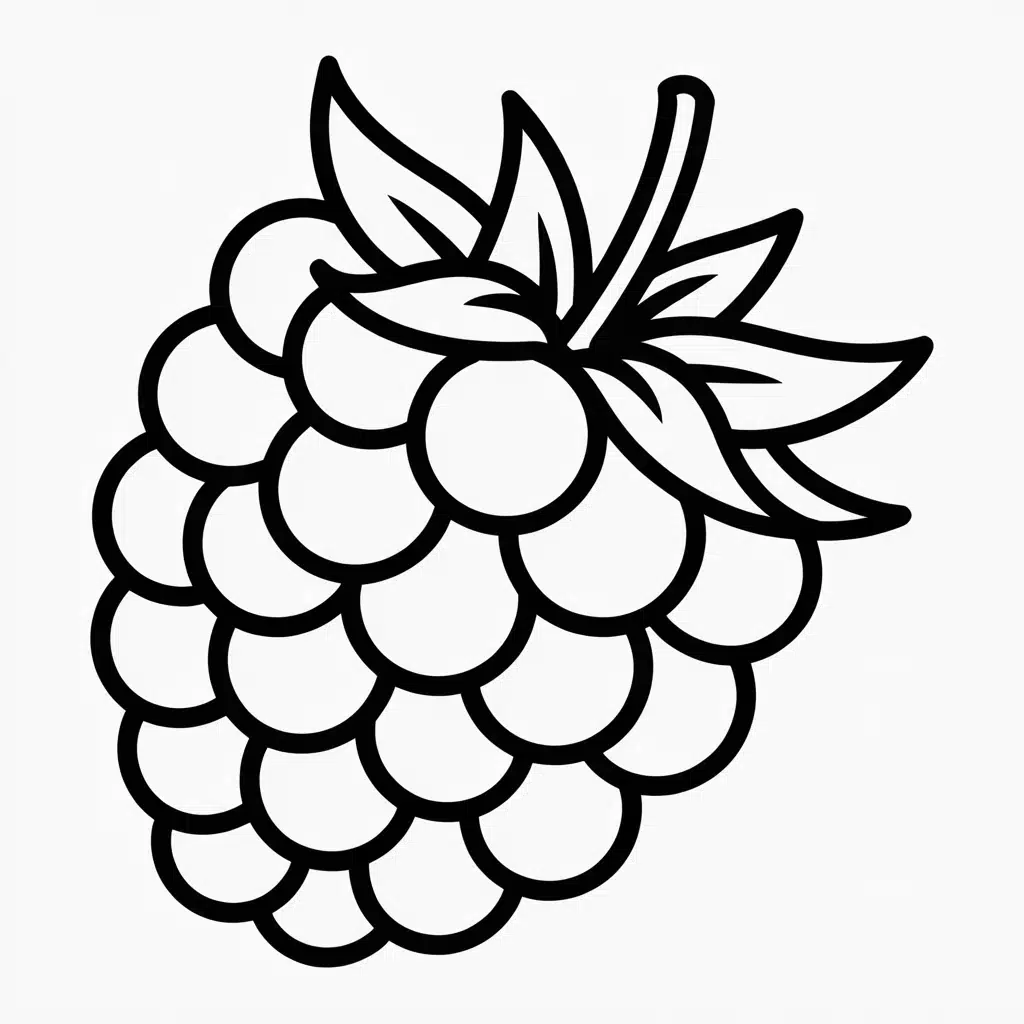 raspberry coloring page