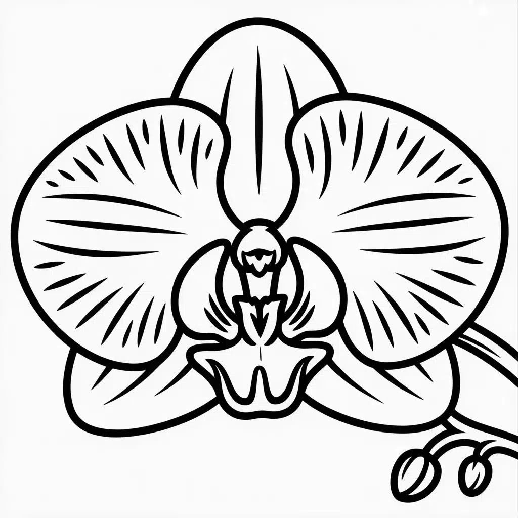 realistic orchid close up