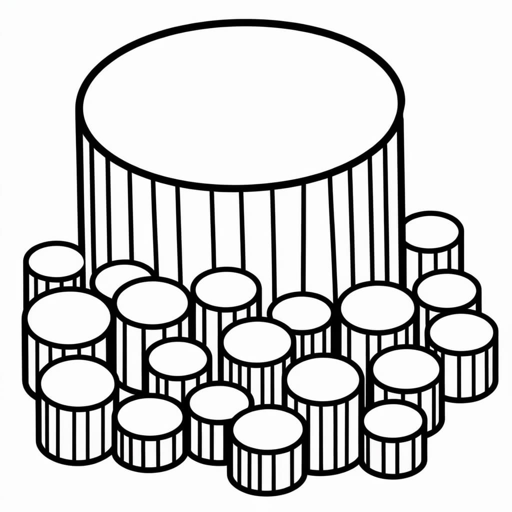 shapes coloring cylinder