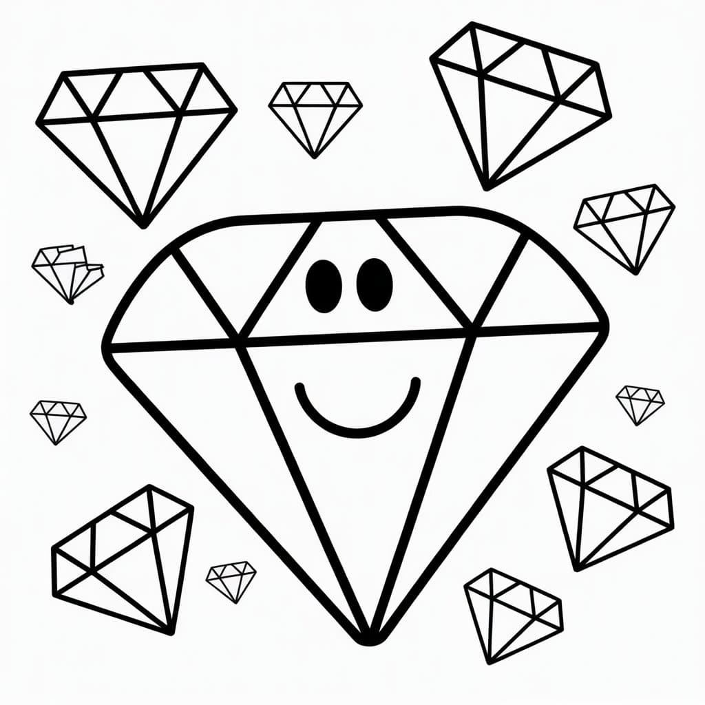 shapes coloring diamond