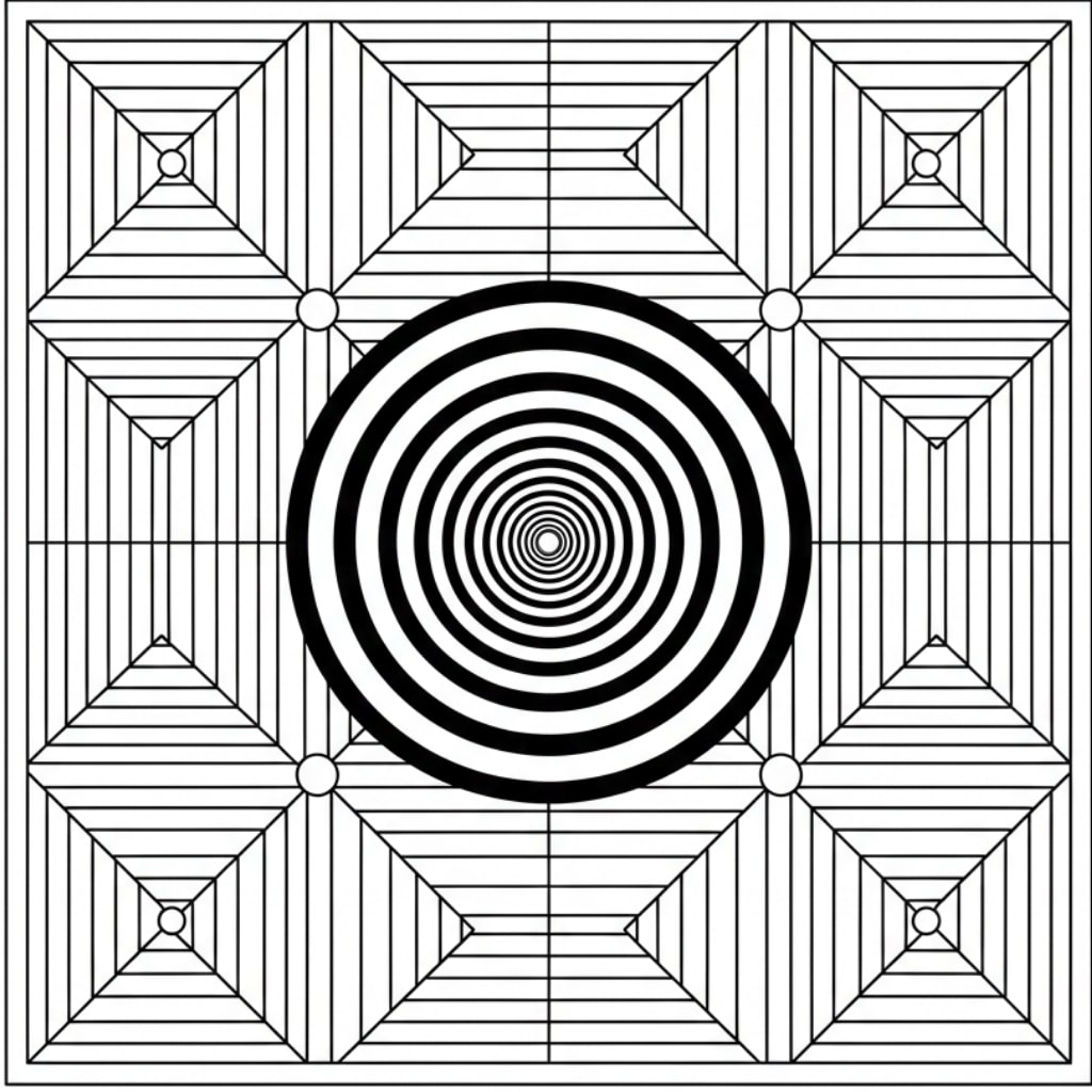 shapes coloring illusion