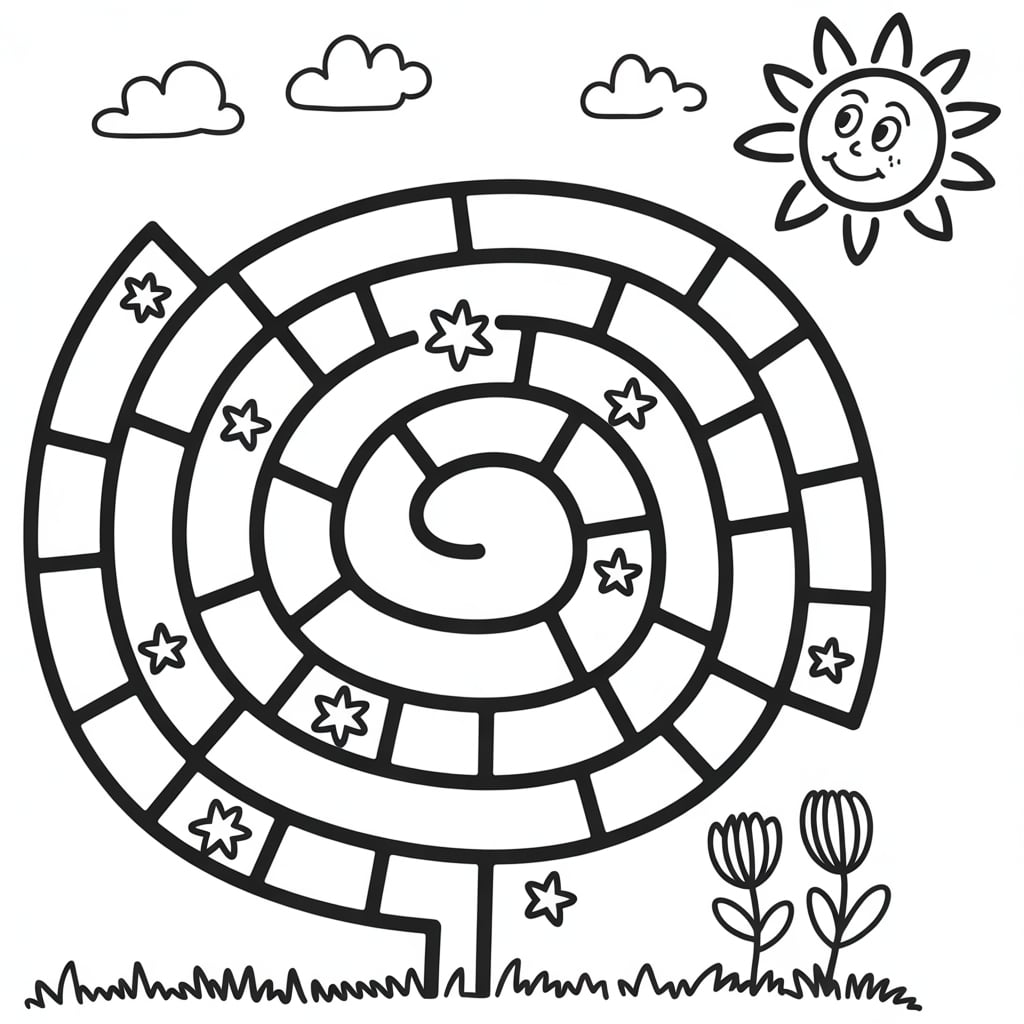 shapes coloring maze