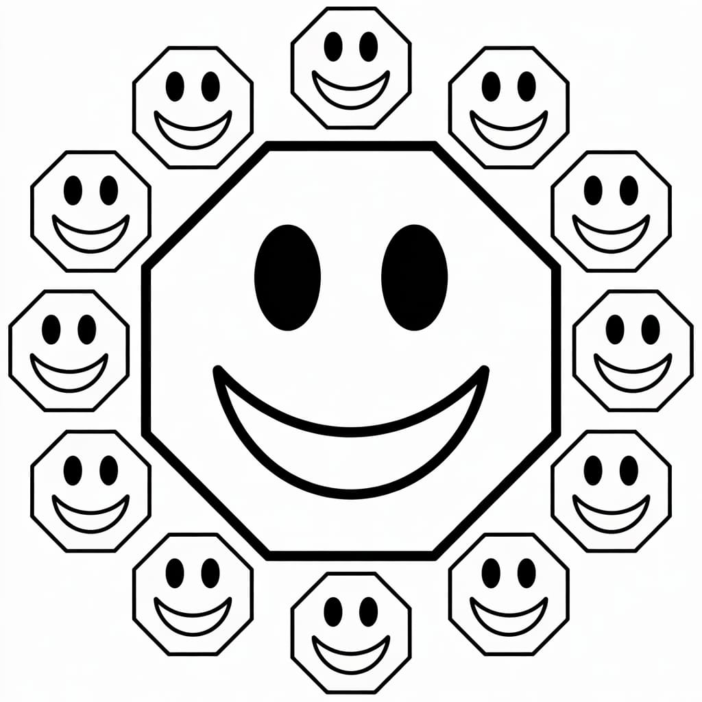 shapes coloring octagon